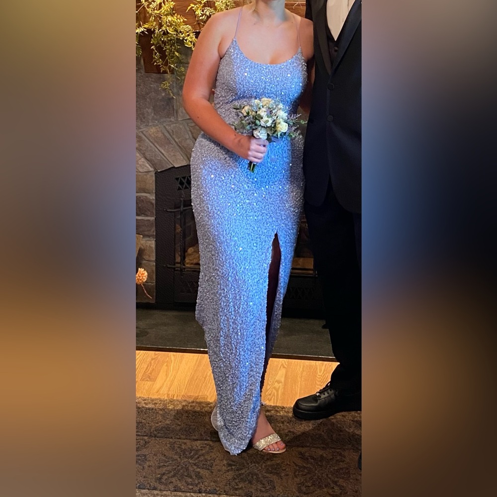 Blue Sequin Prom/Formal Dress